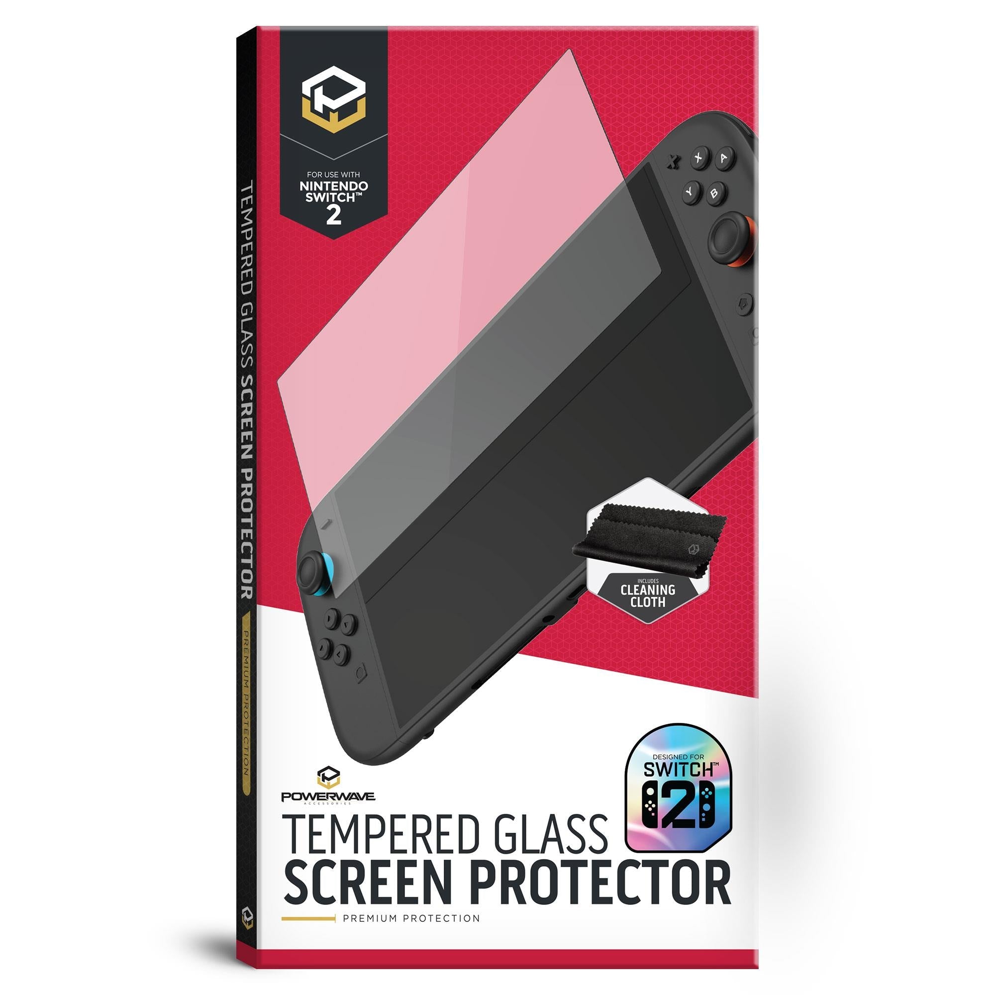 Powerwave Tempered Glass Screen Protector for Nintendo Switch 2
