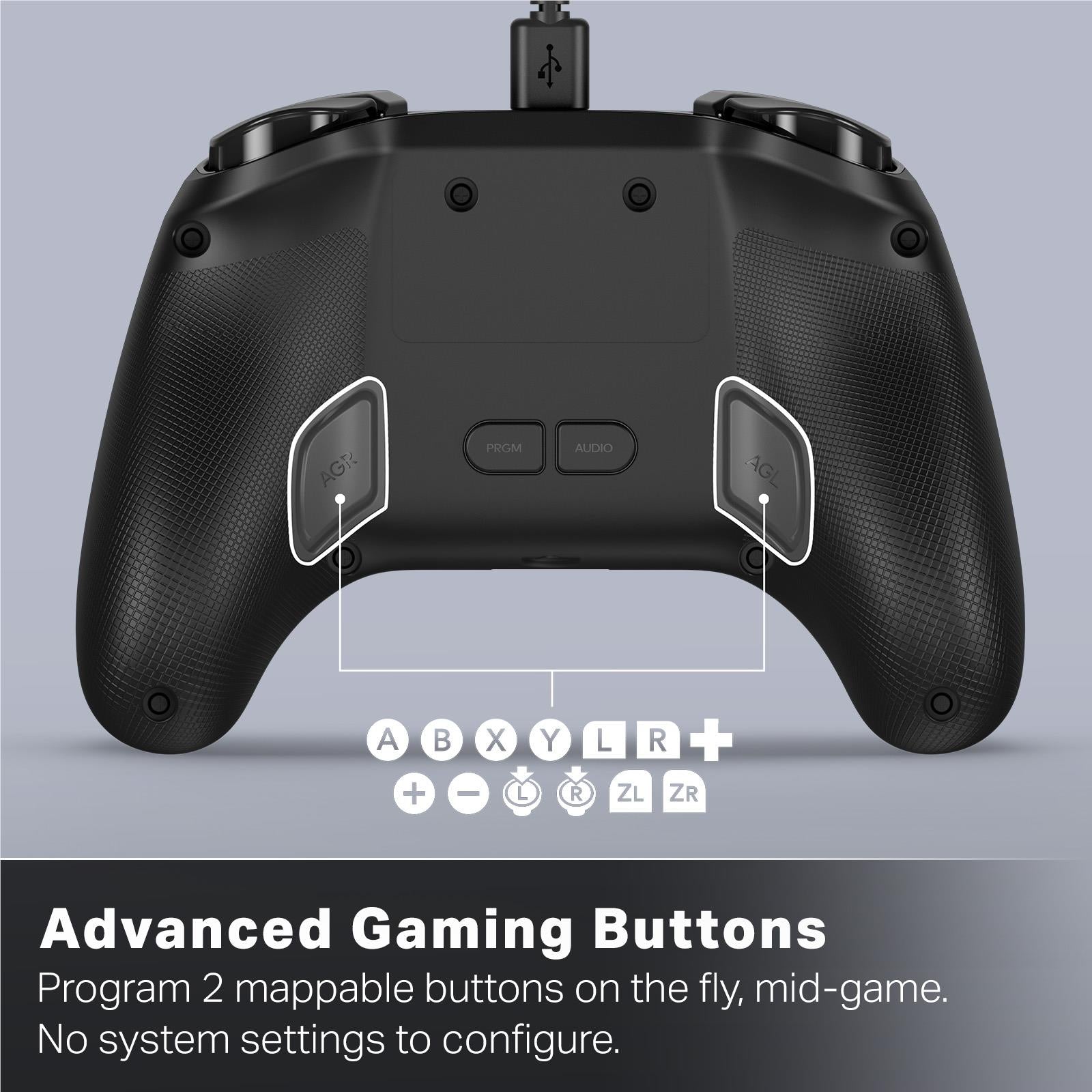 PowerA Advanced Wired Controller with hall effect modules for Nintendo Switch 2  (Black)